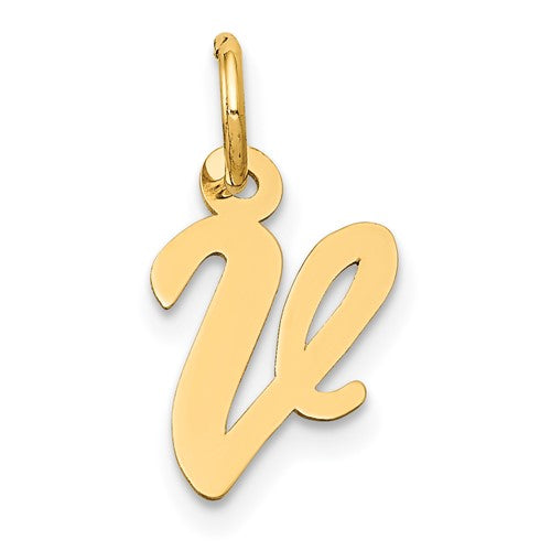 14k-small-script-letter-v-initial-charm-SolomonJeweler-Wichita-KS-CustomJewelry