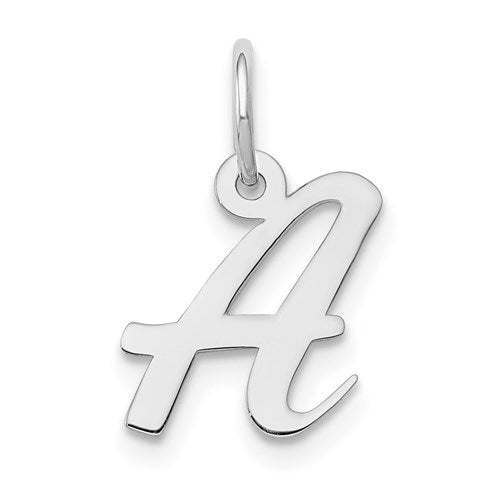 14k-white-gold-small-script-letter-a-initial-charm-SolomonJeweler-Wichita-KS-CustomJewelry