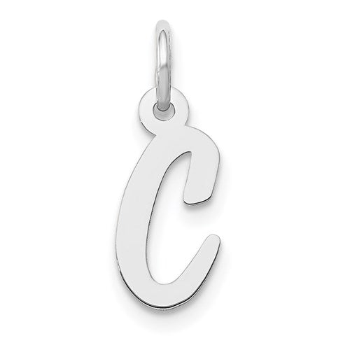 14k-white-gold-small-script-letter-c-initial-charm-SolomonJeweler-Wichita-KS-CustomJewelry