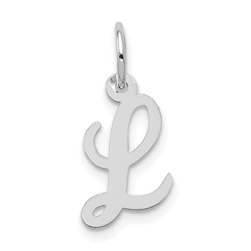 14k-white-gold-small-script-letter-l-initial-charm-SolomonJeweler-Wichita-KS-CustomJewelry