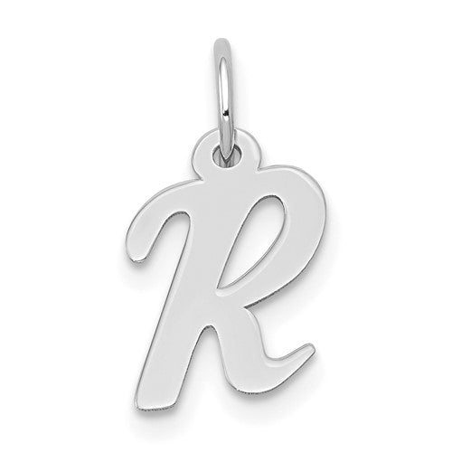14k-white-gold-small-script-letter-r-initial-charm-SolomonJeweler-Wichita-KS-CustomJewelry
