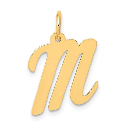 14k-medium-script-letter-m-initial-charm-SolomonJeweler-Wichita-KS-CustomJewelry