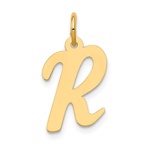 14k-medium-script-letter-r-initial-charm-SolomonJeweler-Wichita-KS-CustomJewelry