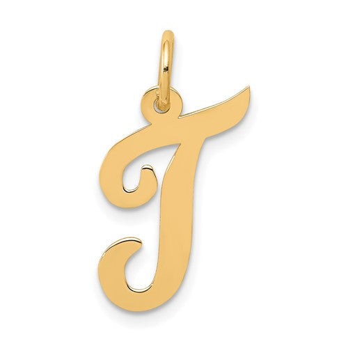 14k-medium-script-letter-t-initial-charm-SolomonJeweler-Wichita-KS-CustomJewelry