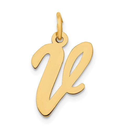 14k-medium-script-letter-v-initial-charm-SolomonJeweler-Wichita-KS-CustomJewelry