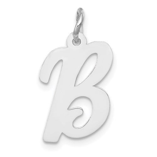 14k-white-gold-medium-script-letter-b-initial-charm-SolomonJeweler-Wichita-KS-CustomJewelry