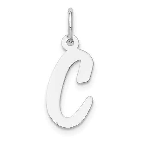 14k-white-gold-medium-script-letter-c-initial-charm-SolomonJeweler-Wichita-KS-CustomJewelry