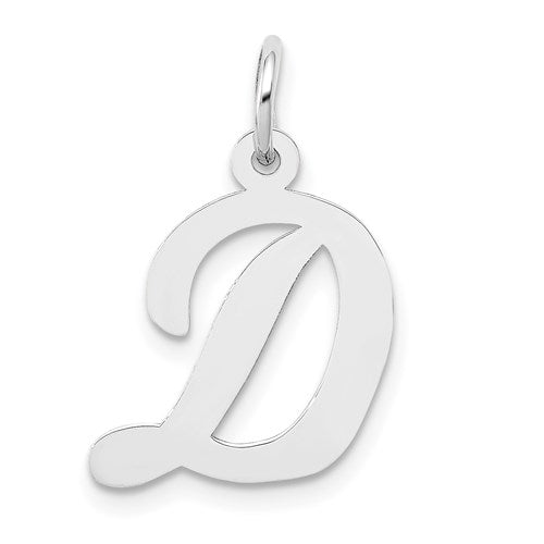 14k-white-gold-medium-script-letter-d-initial-charm-SolomonJeweler-Wichita-KS-CustomJewelry