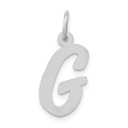 14k-white-gold-medium-script-letter-g-initial-charm-SolomonJeweler-Wichita-KS-CustomJewelry