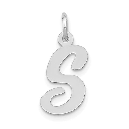 14k-white-gold-medium-script-letter-s-initial-charm-SolomonJeweler-Wichita-KS-CustomJewelry