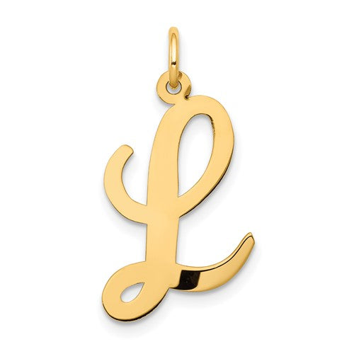 14k-large-script-letter-l-initial-charm-SolomonJeweler-Wichita-KS-CustomJewelry