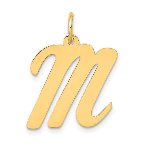 14k-large-script-letter-m-initial-charm-SolomonJeweler-Wichita-KS-CustomJewelry