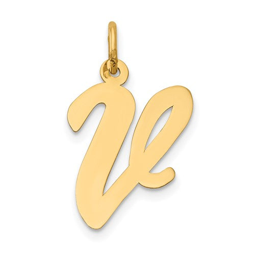 14k-large-script-letter-v-initial-charm-SolomonJeweler-Wichita-KS-CustomJewelry