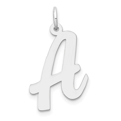 14k-white-gold-large-script-letter-a-initial-charm-SolomonJeweler-Wichita-KS-CustomJewelry