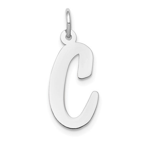 14k-white-gold-large-script-letter-c-initial-charm-SolomonJeweler-Wichita-KS-CustomJewelry
