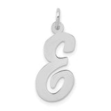 14k-white-gold-large-script-letter-e-initial-charm-SolomonJeweler-Wichita-KS-CustomJewelry