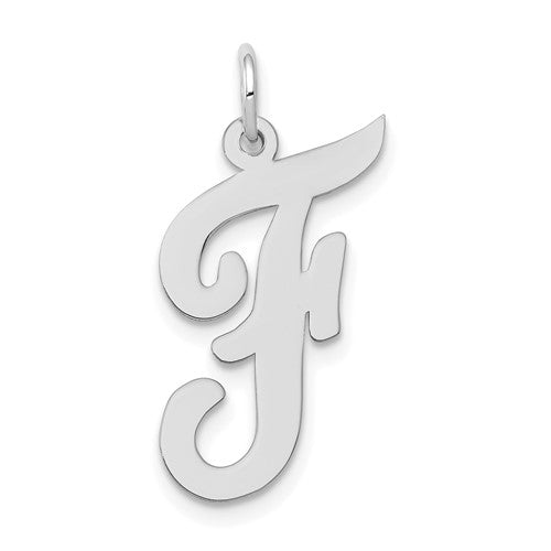 14k-white-gold-large-script-letter-f-initial-charm-SolomonJeweler-Wichita-KS-CustomJewelry