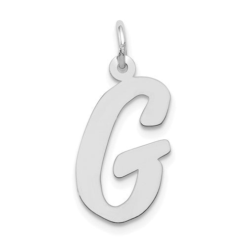 14k-white-gold-large-script-letter-g-initial-charm-SolomonJeweler-Wichita-KS-CustomJewelry