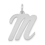 14k-white-gold-large-script-letter-m-initial-charm-SolomonJeweler-Wichita-KS-CustomJewelry