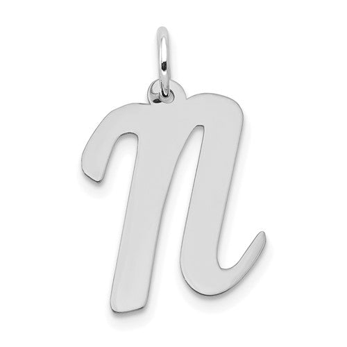 14k-white-gold-large-script-letter-n-initial-charm-SolomonJeweler-Wichita-KS-CustomJewelry