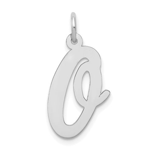 14k-white-gold-large-script-letter-o-initial-charm-SolomonJeweler-Wichita-KS-CustomJewelry