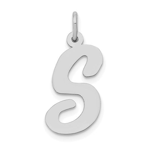 14k-white-gold-large-script-letter-s-initial-charm-SolomonJeweler-Wichita-KS-CustomJewelry
