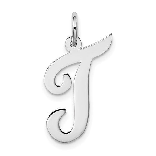 14k-white-gold-large-script-letter-t-initial-charm-SolomonJeweler-Wichita-KS-CustomJewelry