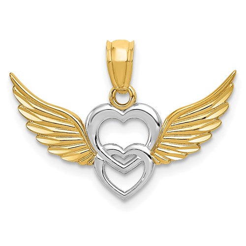 14k-and-white-rhodium-polished-hearts-w-wings-pendant-SolomonJeweler-Wichita-KS-CustomJewelry