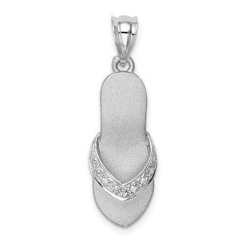 14k-white-gold-diamond-sandal-pendant-SolomonJeweler-Wichita-KS-CustomJewelry