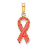 14k-pink-enameled-awareness-ribbon-pendant-SolomonJeweler-Wichita-KS-CustomJewelry