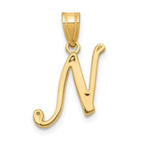 14ky-script-letter-n-initial-pendant-SolomonJeweler-Wichita-KS-CustomJewelry