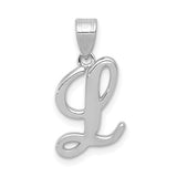 14kw-white-gold-script-letter-l-initial-pendant-SolomonJeweler-Wichita-KS-CustomJewelry