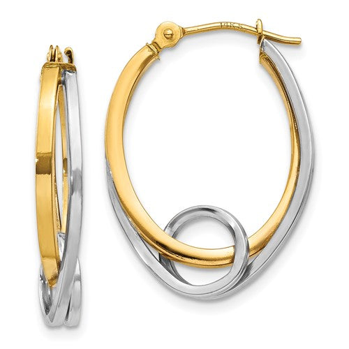 14k-two-tone-oval-loop-hoop-earrings-SolomonJeweler-Wichita-KS-CustomJewelry