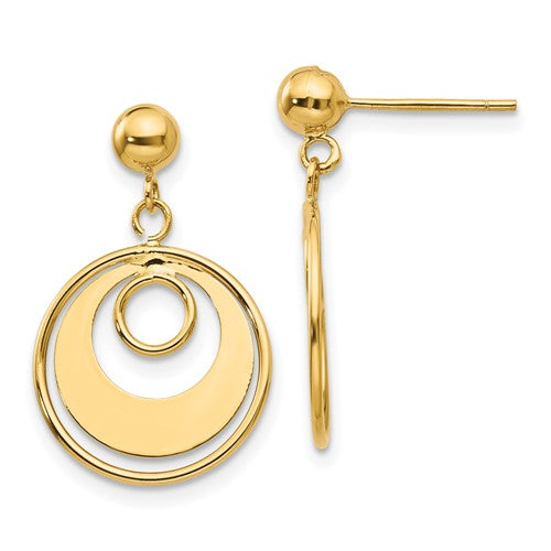 14k-circle-post-earrings-SolomonJeweler-Wichita-KS-CustomJewelry