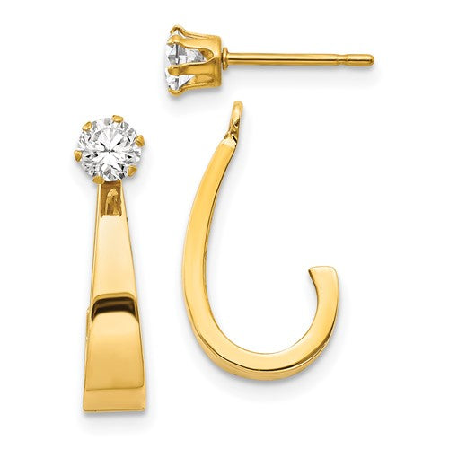 14k-j-hoop-with-cz-stud-earring-jackets-SolomonJeweler-Wichita-KS-CustomJewelry