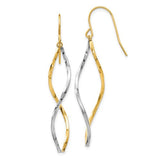 14k-two-tone-twist-dangle-earrings-SolomonJeweler-Wichita-KS-CustomJewelry