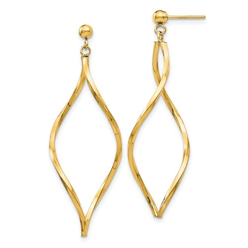 14k-twisted-post-dangle-earrings-SolomonJeweler-Wichita-KS-CustomJewelry