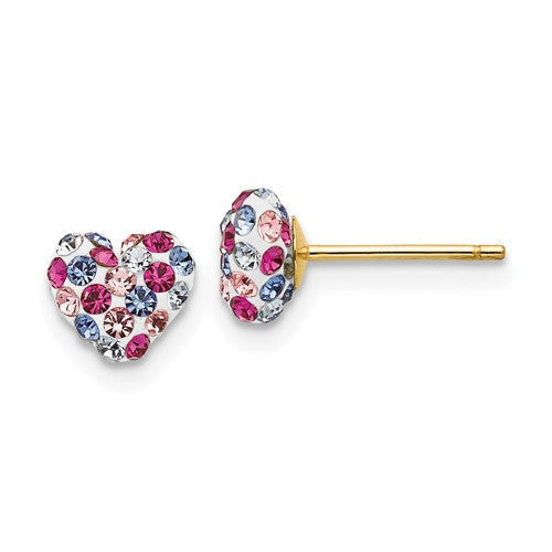 14k-multi-colored-crystal-6mm-heart-post-earrings-SolomonJeweler-Wichita-KS-CustomJewelry