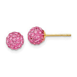 14k-rose-crystal-6mm-post-earrings-SolomonJeweler-Wichita-KS-CustomJewelry