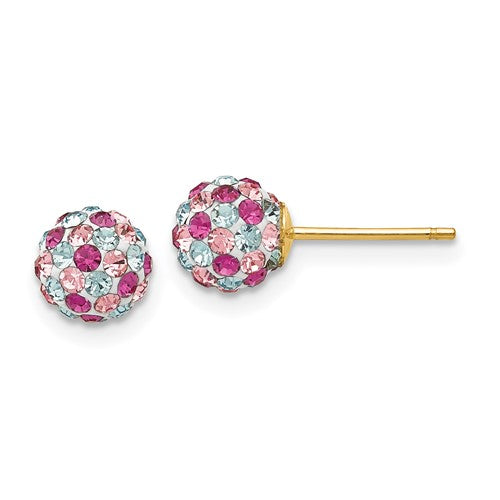 14k-post-multi-colored-crystals-6mm-ball-earrings-SolomonJeweler-Wichita-KS-CustomJewelry