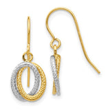 14k-two-tone-textured-fancy-dangle-earrings-SolomonJeweler-Wichita-KS-CustomJewelry