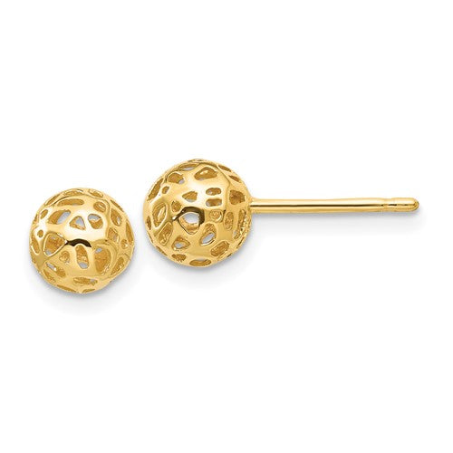 14k-yellow-gold-fancy-ball-post-earrings-SolomonJeweler-Wichita-KS-CustomJewelry