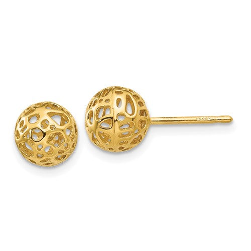 14k-yellow-gold-medium-fancy-ball-post-earrings-SolomonJeweler-Wichita-KS-CustomJewelry