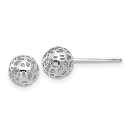 14k-white-gold-fancy-ball-post-earrings-SolomonJeweler-Wichita-KS-CustomJewelry