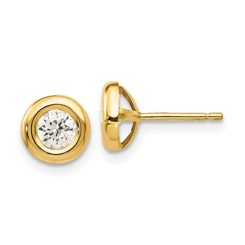 14k-polished-cz-fancy-post-earrings-SolomonJeweler-Wichita-KS-CustomJewelry