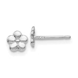 14k-white-polished-flower-post-earrings-SolomonJeweler-Wichita-KS-CustomJewelry