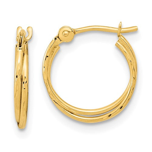 14k-diamond-cut-polished-double-hoops-SolomonJeweler-Wichita-KS-CustomJewelry