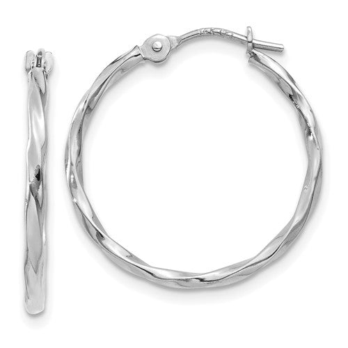 14k-white-gold-polished-twisted-hoops-SolomonJeweler-Wichita-KS-CustomJewelry
