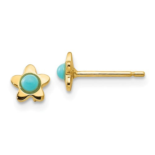 14k-polished-turquoise-star-post-earrings-SolomonJeweler-Wichita-KS-CustomJewelry