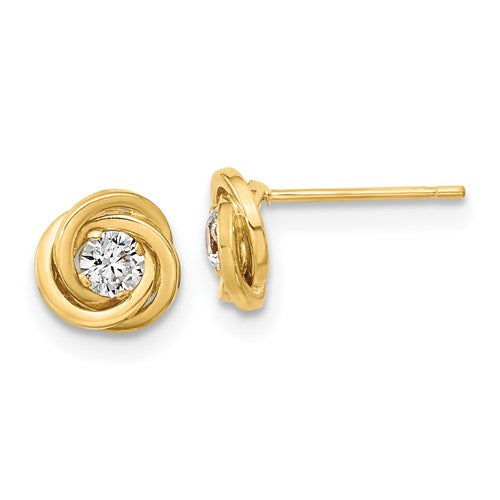 14k-polished-cz-love-knot-post-earrings-SolomonJeweler-Wichita-KS-CustomJewelry